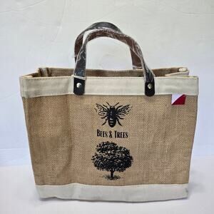 NWT ShoreBags Bodega Bees & Trees Mini Shopping Bag Jute
